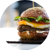 Gourmet burger in a bun